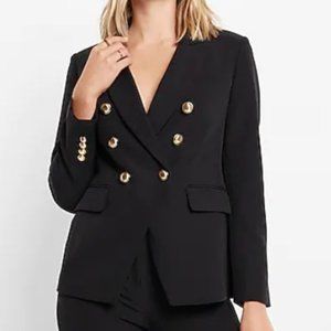 Express Double Breasted Novelty Button Blazer